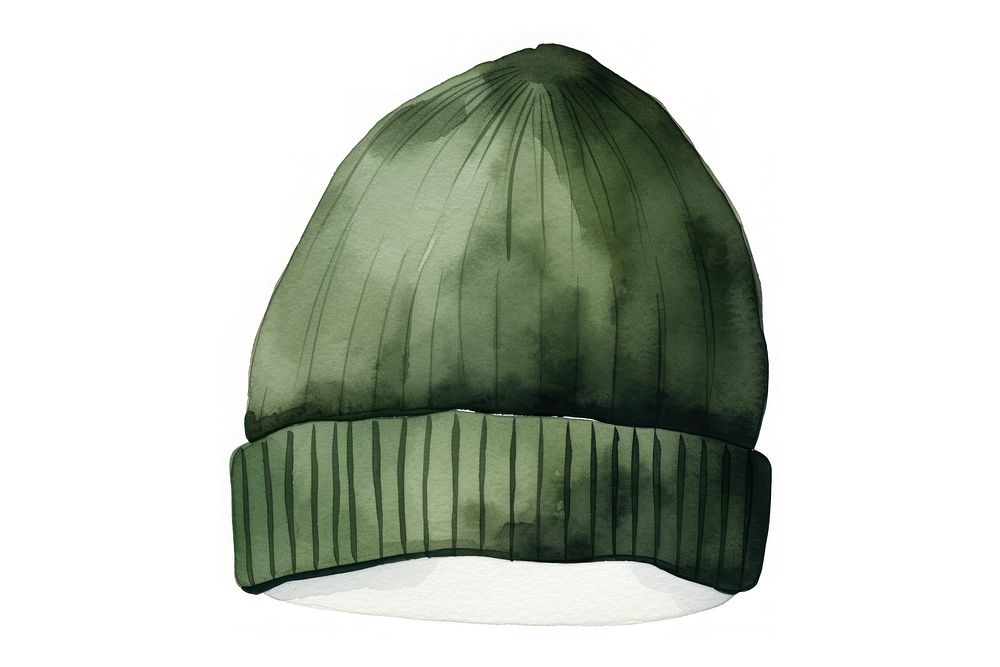 Beanie green white background headgear. AI generated Image by rawpixel.