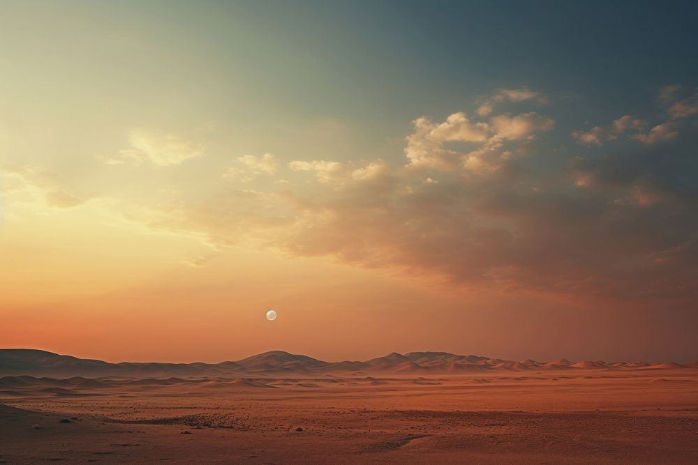 Moon outdoors horizon nature. AI generated Image by rawpixel.