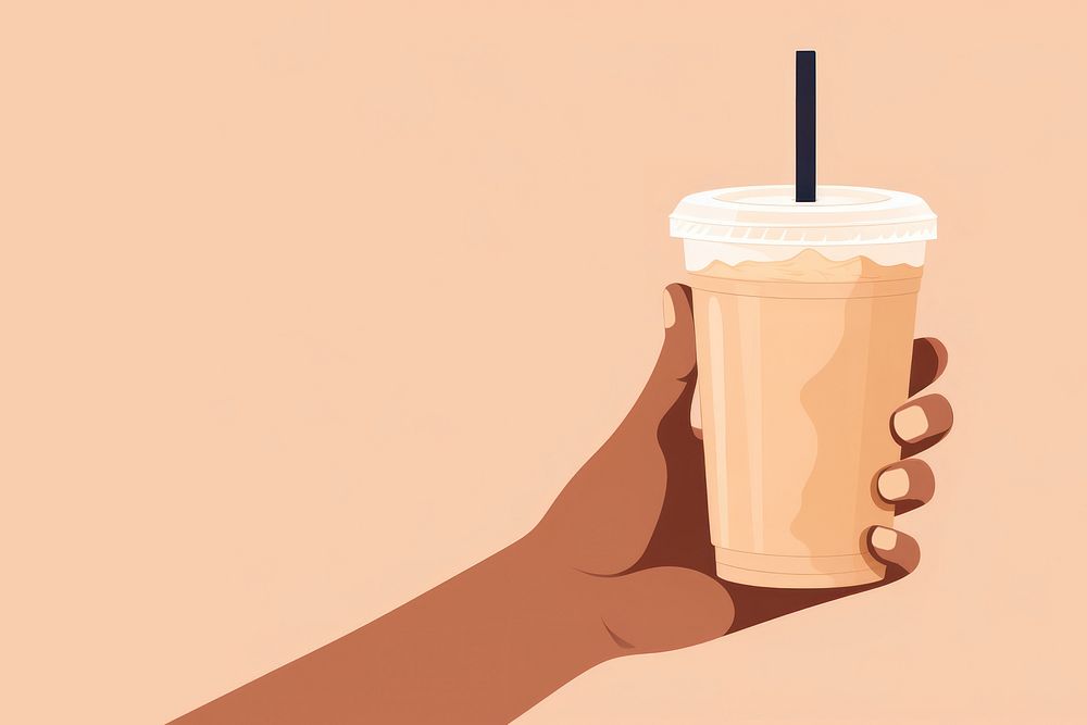 Hand holding milk tea drink refreshment disposable. AI generated Image by rawpixel.