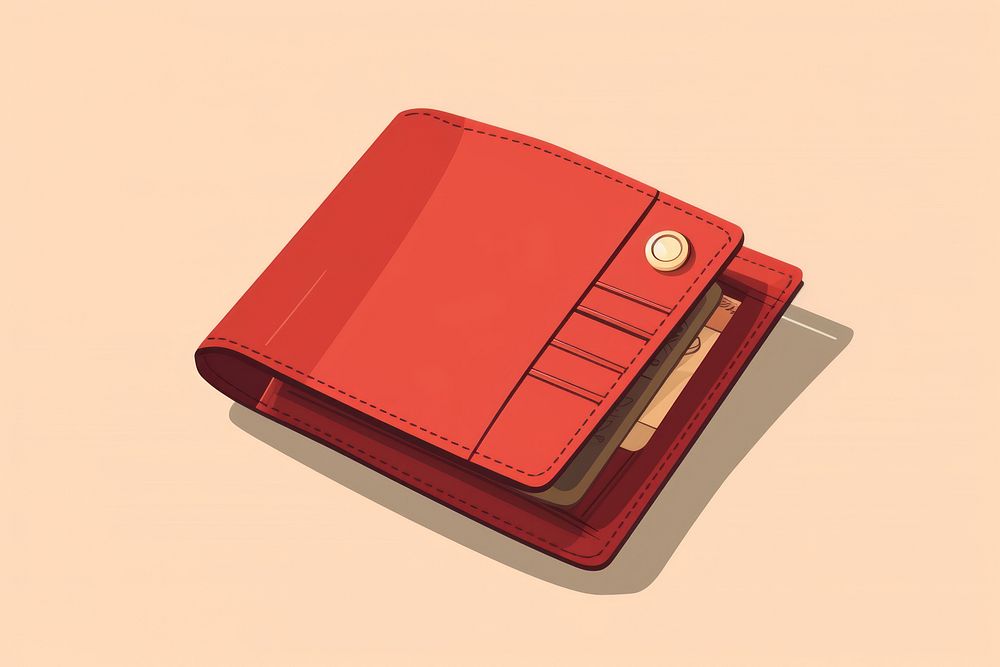 Wallet red accessories electronics. AI generated Image by rawpixel.