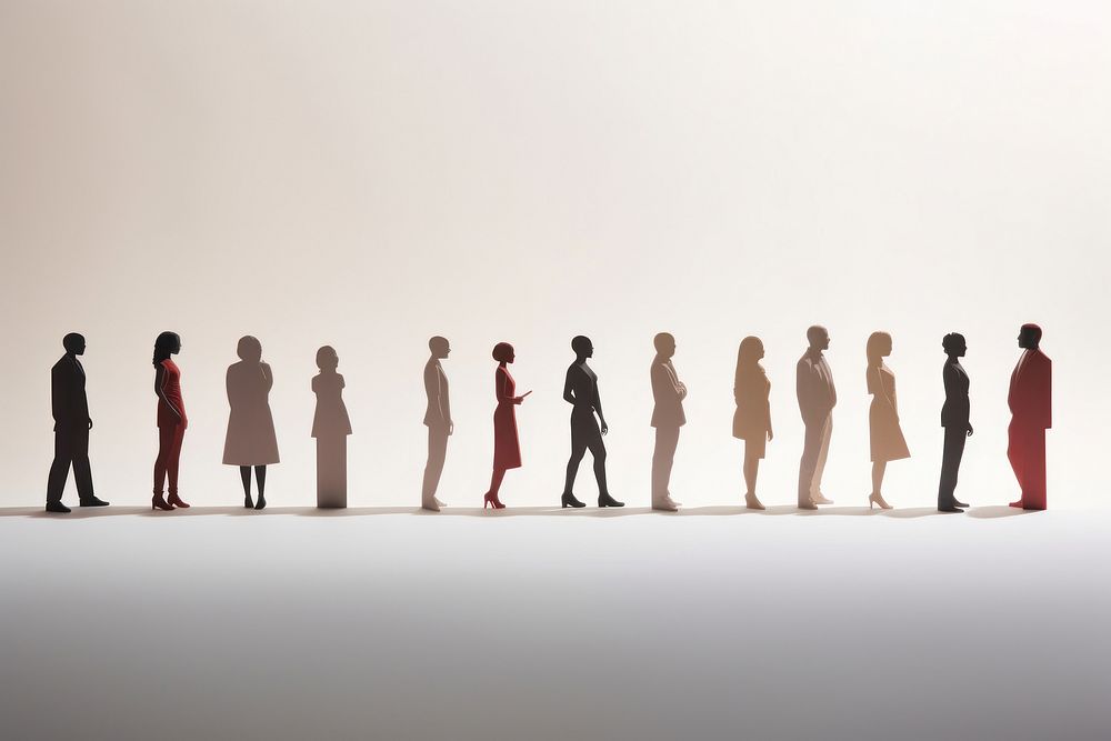 Silhouette togetherness copy space standing. AI generated Image by rawpixel.