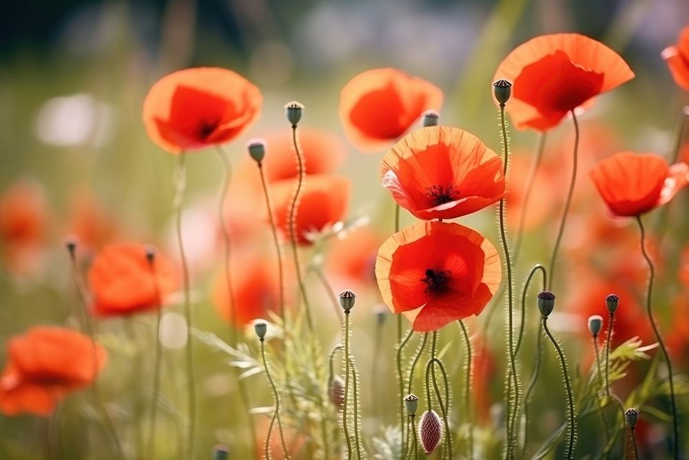 Flower poppy plant inflorescence. AI generated Image by rawpixel.