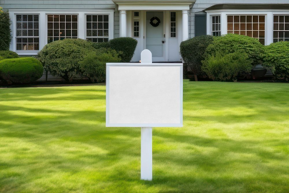 Real estate sign with design space