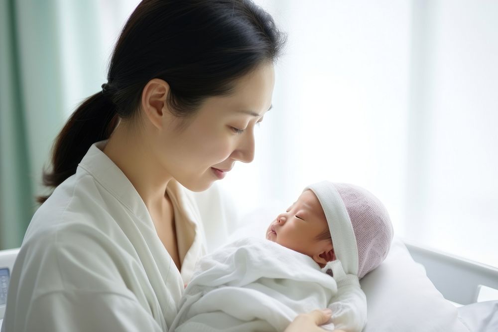 Baby childbirth hospital looking. AI generated Image by rawpixel.