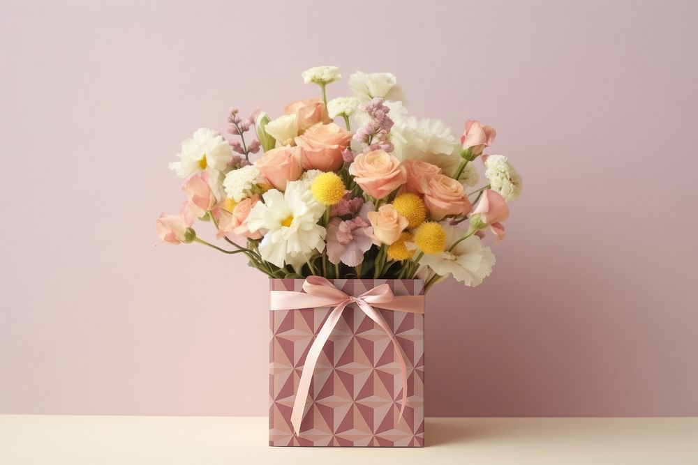 Flower bouquet, packaging design resource