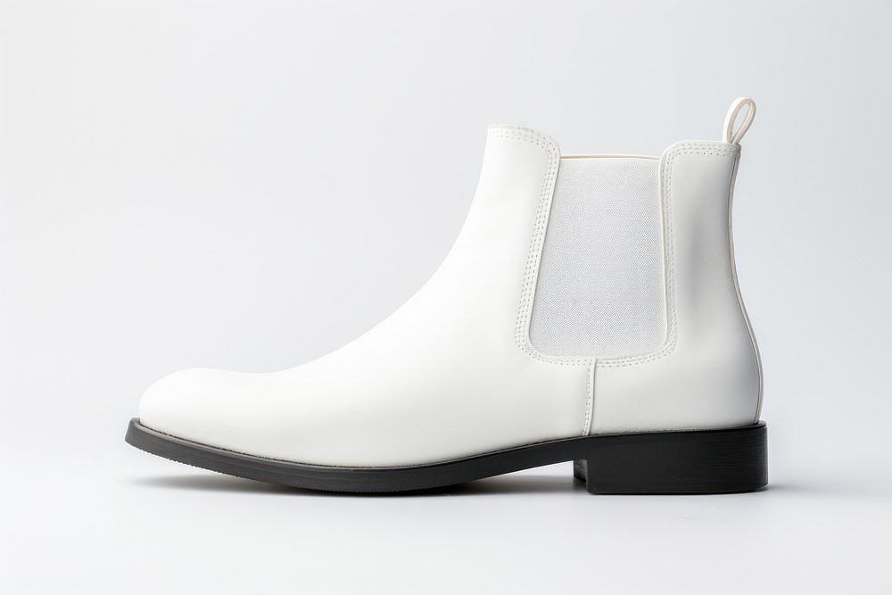 Blank white chelsea boots footwear shoe simplicity. AI generated Image by rawpixel.