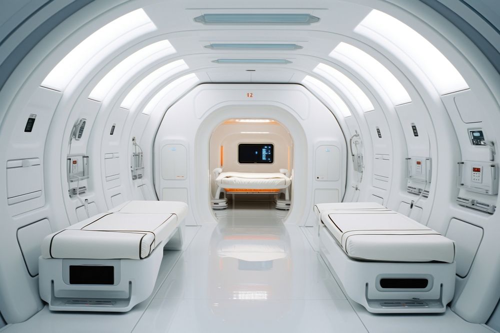 Architecture hospital transportation electronics. AI generated Image by rawpixel.