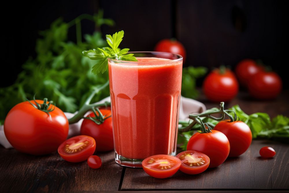 Tomato smoothie vegetable ketchup juice. AI generated Image by rawpixel.