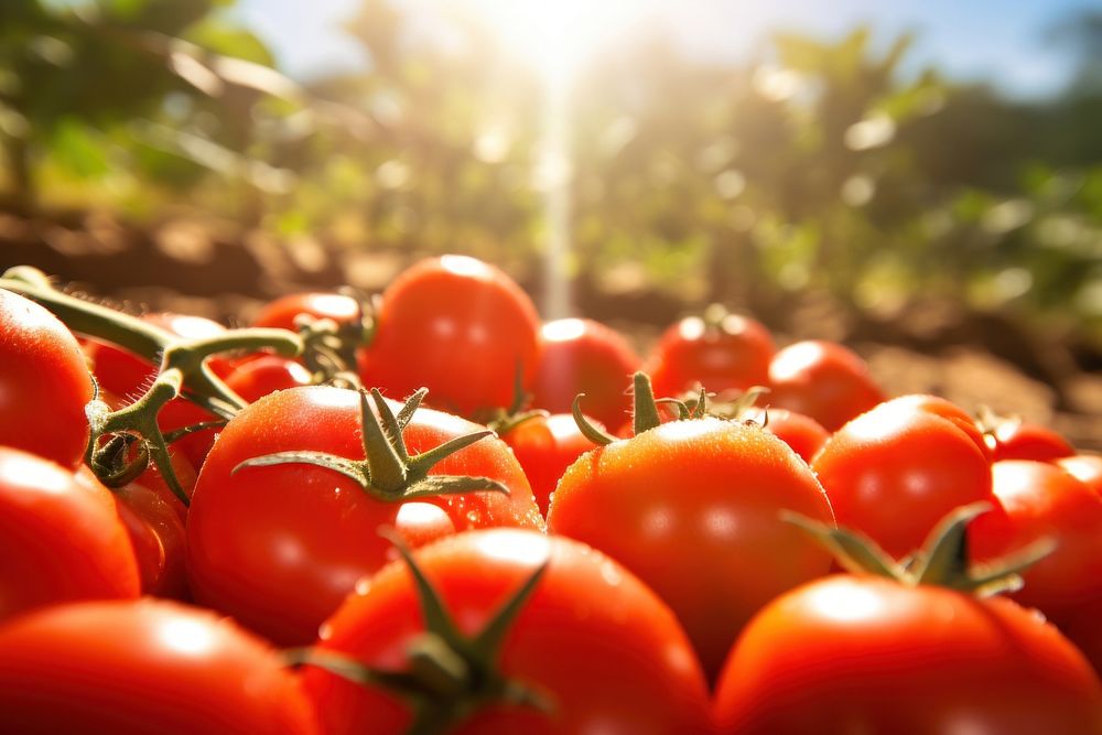Fresh tomatos vegetable outdoors organic. AI generated Image by rawpixel.