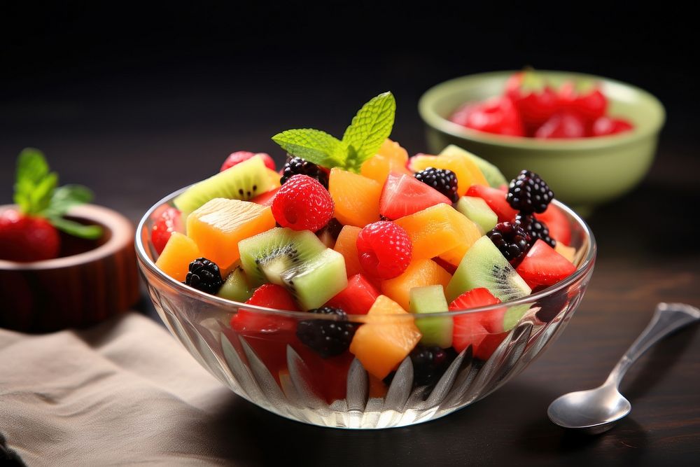 Fruit salad berry table plant. AI generated Image by rawpixel.