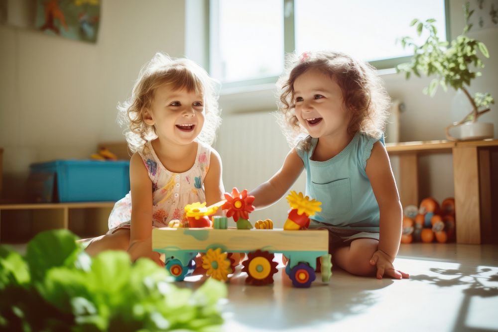 Kids playing toys dessert child food. AI generated Image by rawpixel.