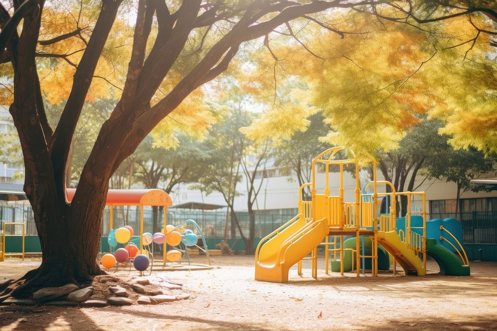 Playground outdoors plant park. AI generated Image by rawpixel.