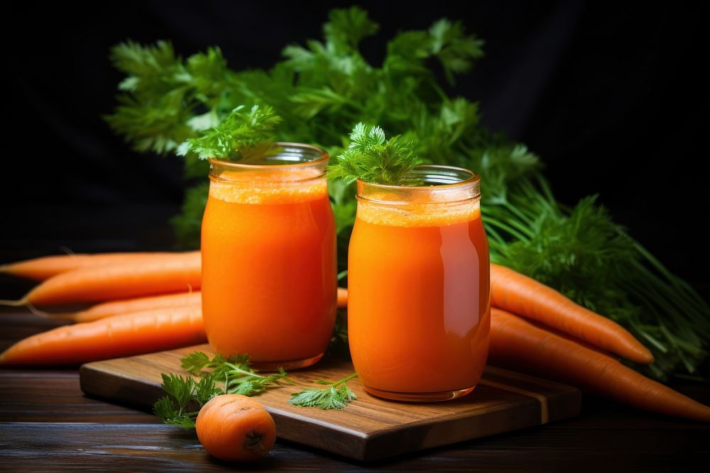 Smoothie carrots vegetable juice drink. AI generated Image by rawpixel.