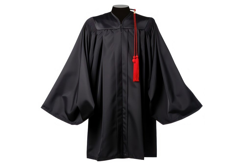 Graduation gown fashion robe white background. AI generated Image by rawpixel.