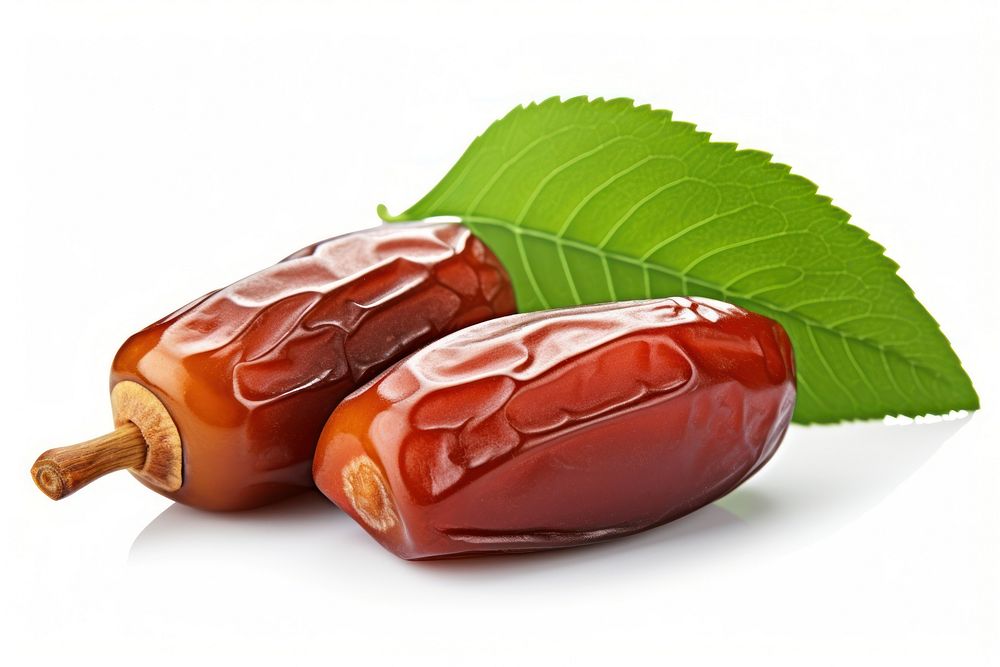 Fruirs dates withe leaves plant leaf food. AI generated Image by rawpixel.