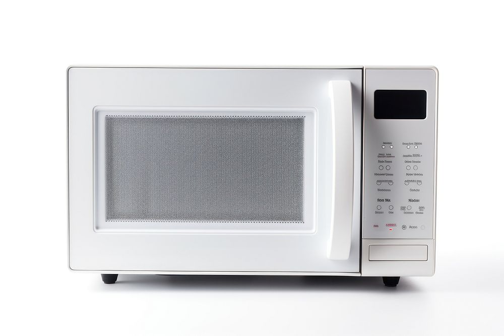 Microwave appliance oven white background. AI generated Image by rawpixel.