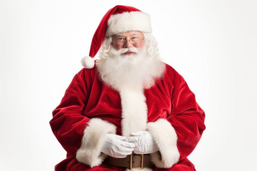 Santa christmas adult white background. AI generated Image by rawpixel.