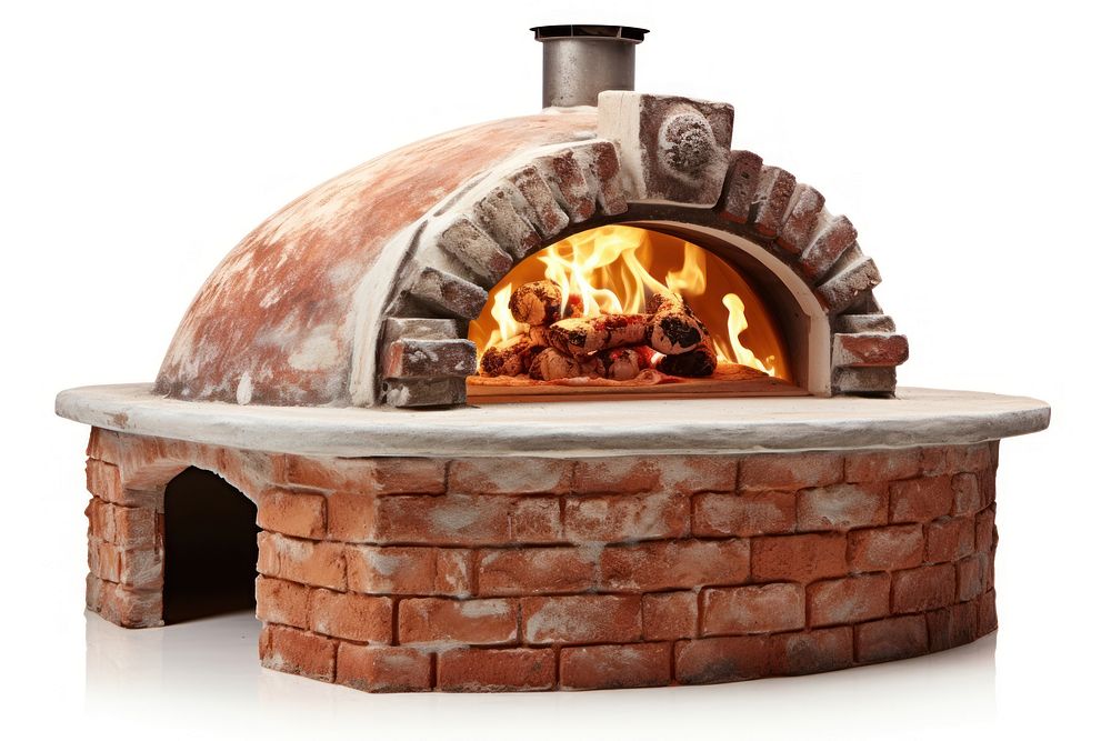 Pizza oven fireplace hearth white background. AI generated Image by rawpixel.
