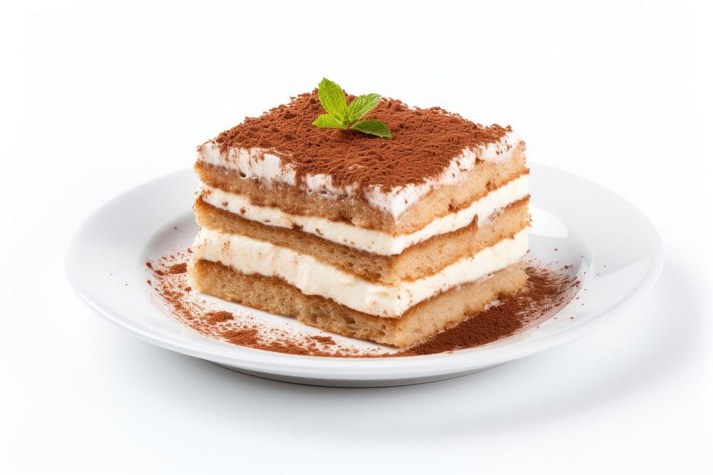 Plate cake tiramisu dessert. AI | Premium Photo - rawpixel