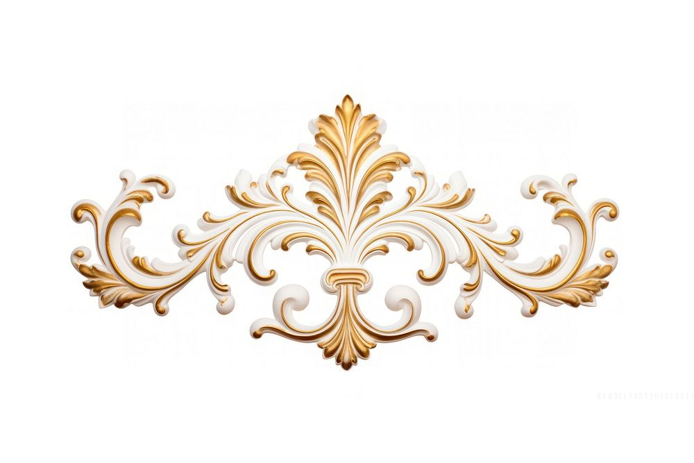 Ornament pattern white white background. AI generated Image by rawpixel.