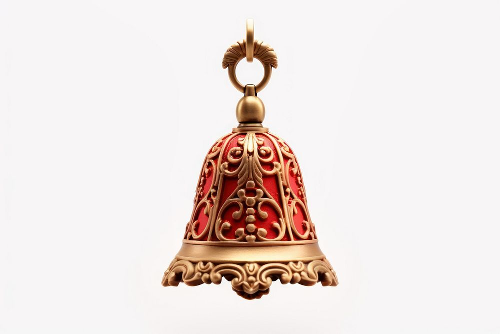 Ornament bell white background architecture. 