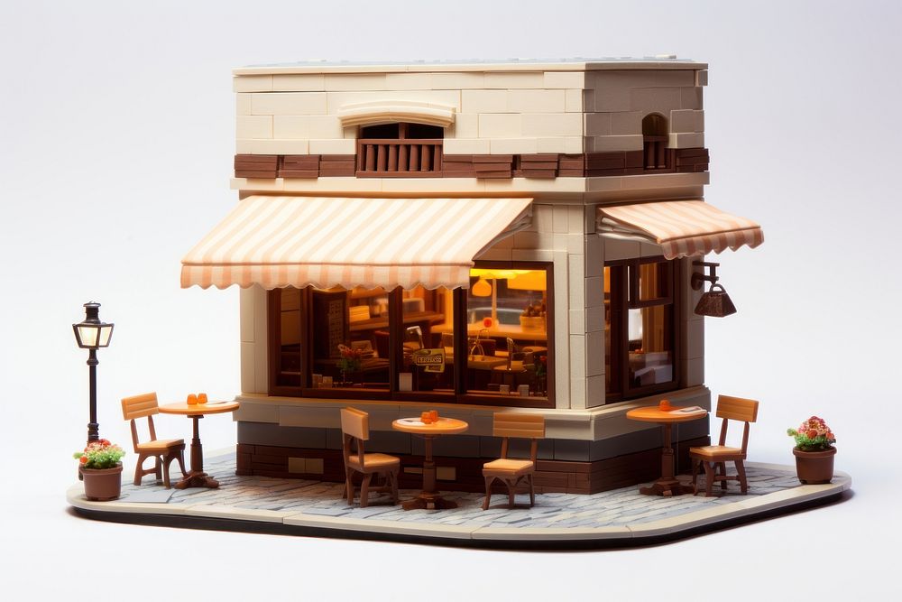 Cafe restaurant architecture coffeehouse. AI generated Image by rawpixel.