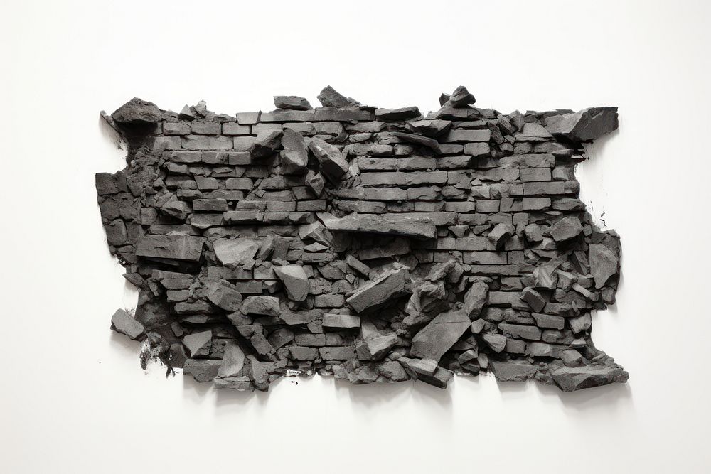 Brick wall black white background architecture. AI generated Image by rawpixel.