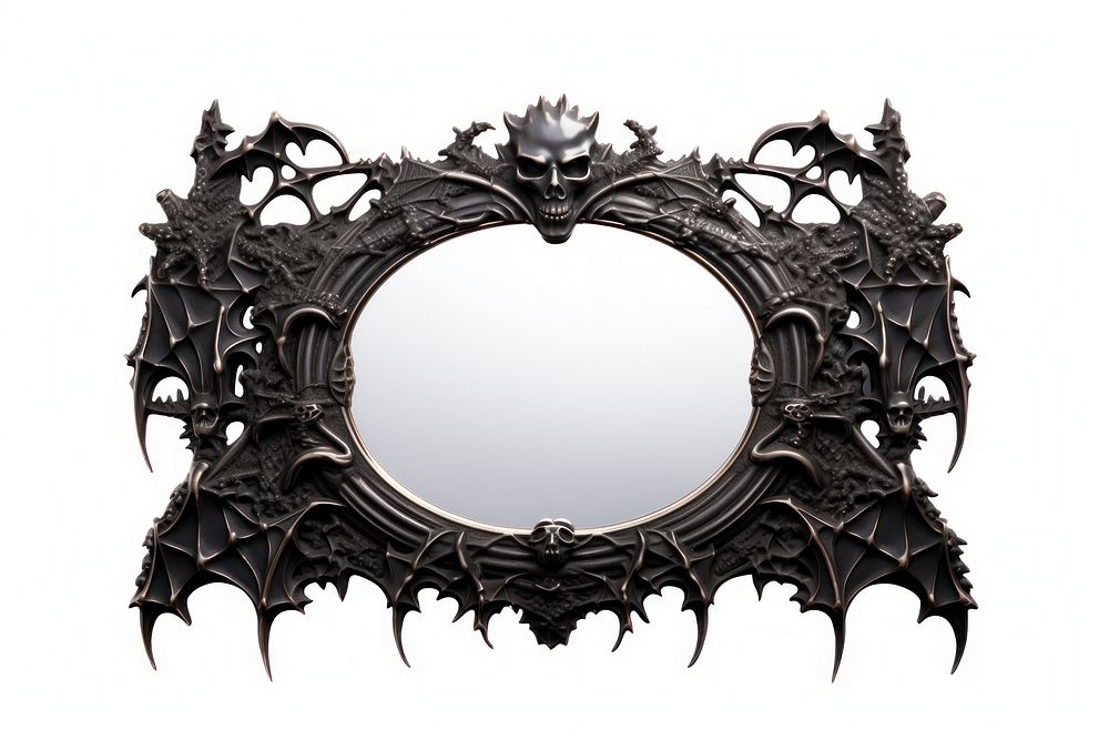 Gothic mirror photo white background. AI generated Image by rawpixel.