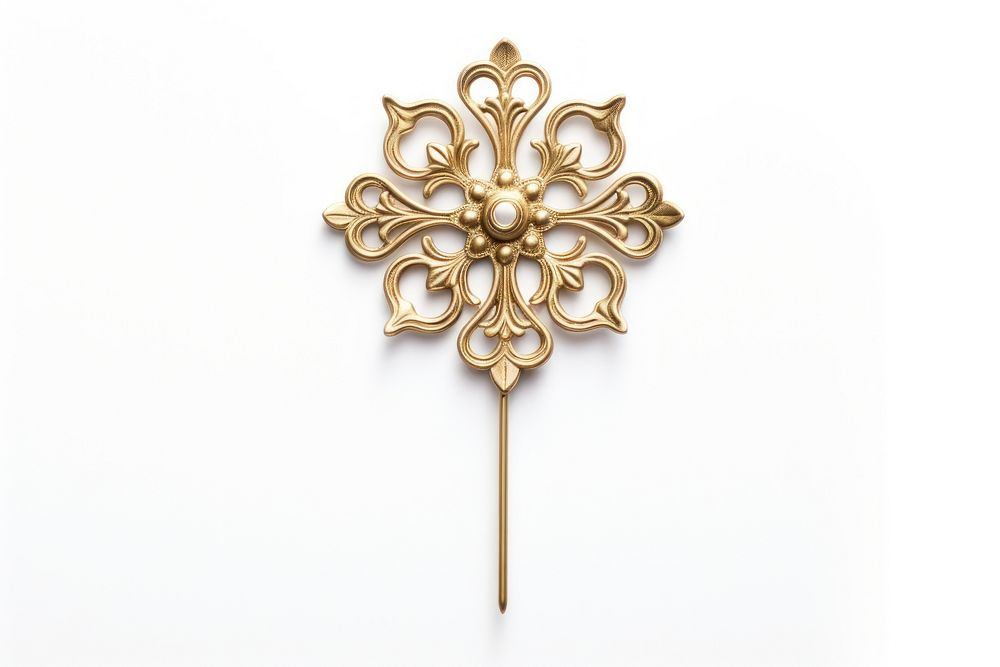 Ornament jewelry brooch cross. AI generated Image by rawpixel.