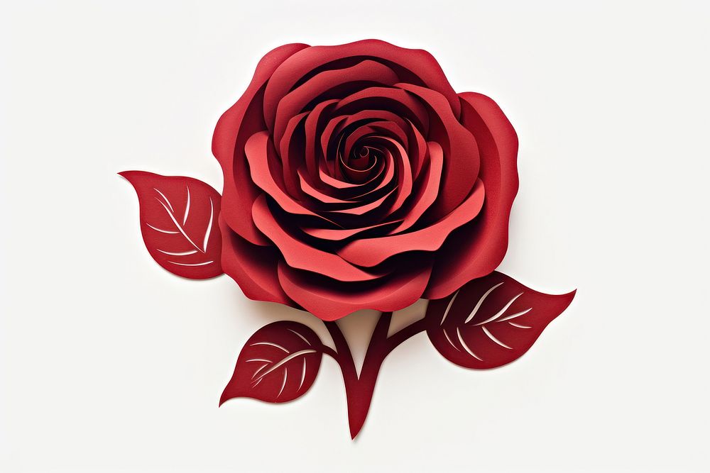 Paper craft rose flower plant. AI generated Image by rawpixel.