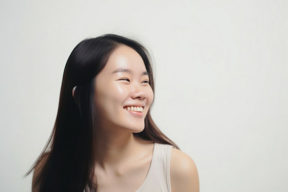 Asian woman smile laughing adult. 