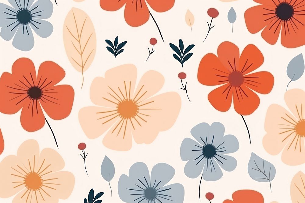 Flower pattern backgrounds wallpaper abstract. AI generated Image by rawpixel.