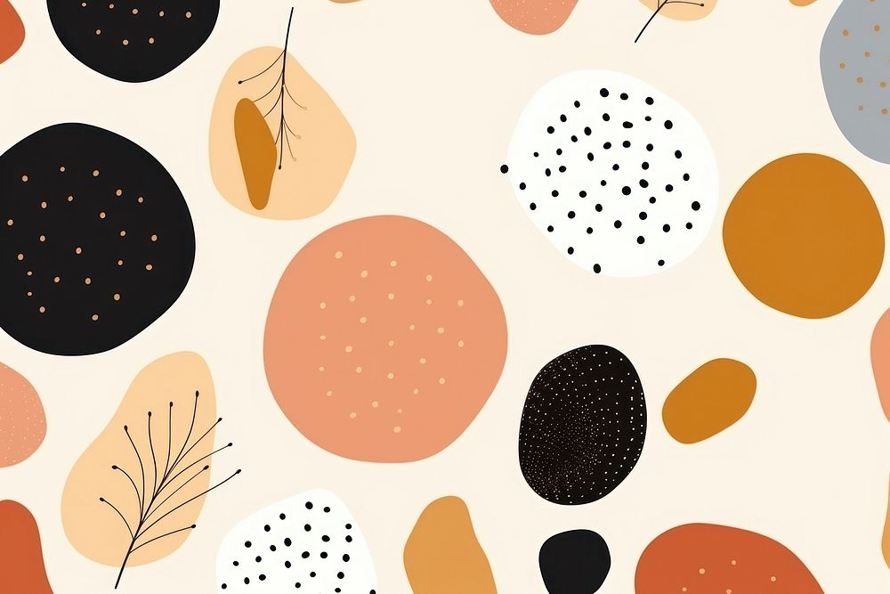 Abstract hand drawn various shapes backgrounds pattern plant. AI generated Image by rawpixel.