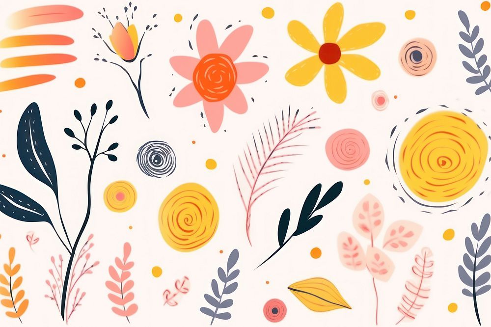 Nature backgrounds pattern drawing. AI generated Image by rawpixel.
