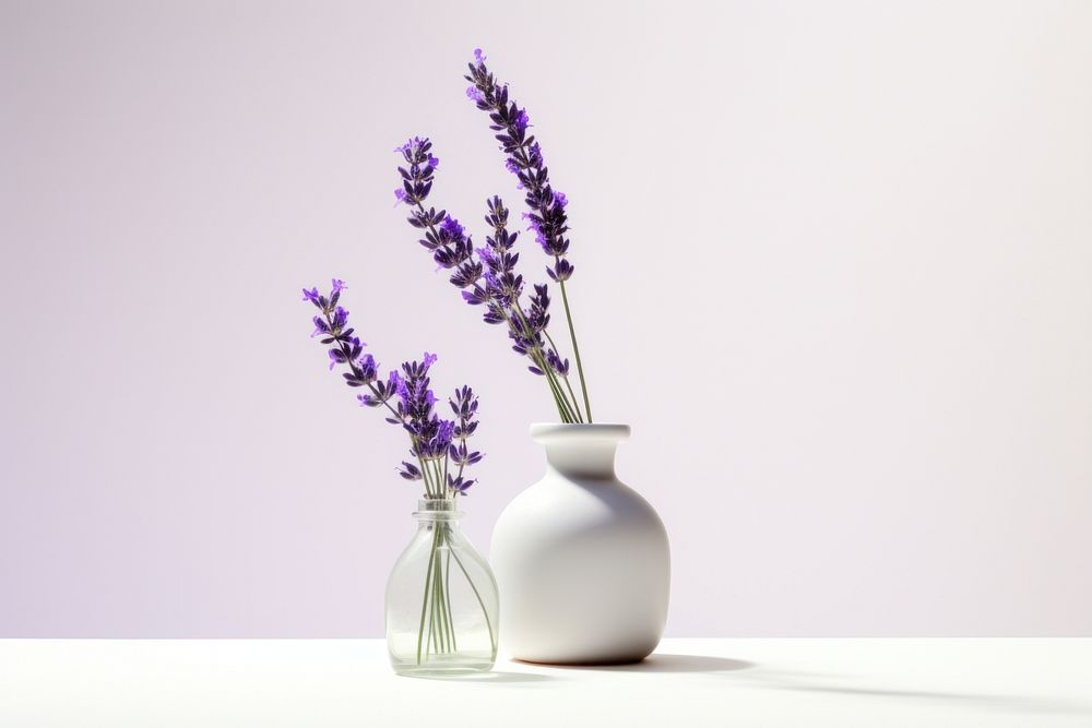 Lavender flower plant vase. AI generated Image by rawpixel.