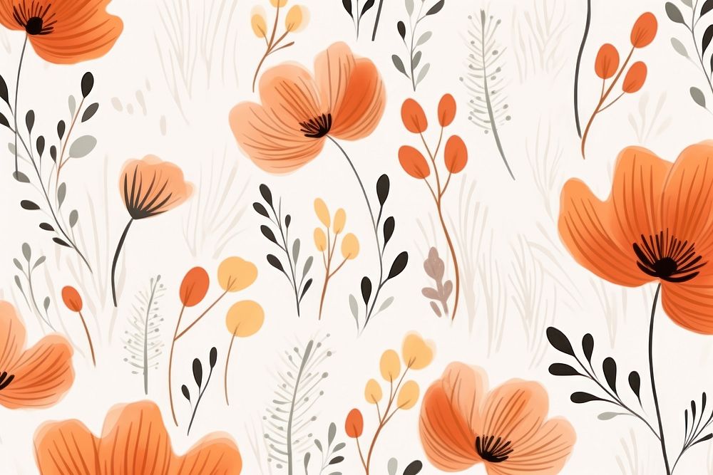 Floral wallpaper pattern flower. 