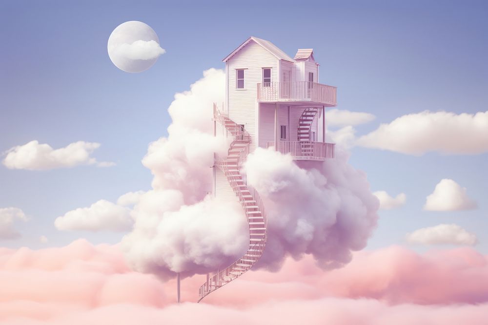 House cloud architecture building. AI generated Image by rawpixel.