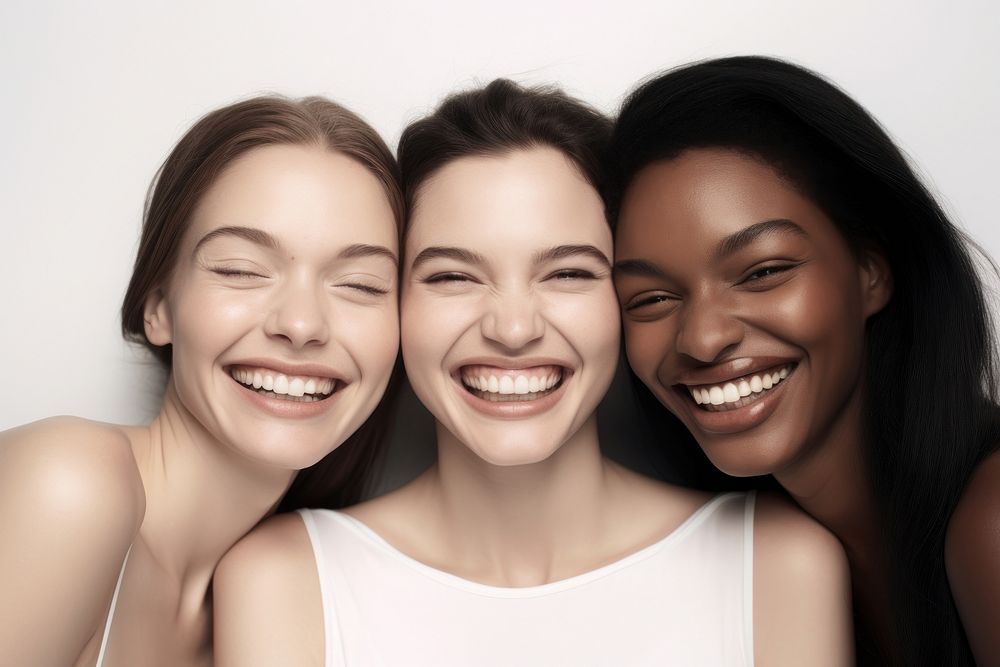 Women smile laughing adult. AI generated Image by rawpixel.