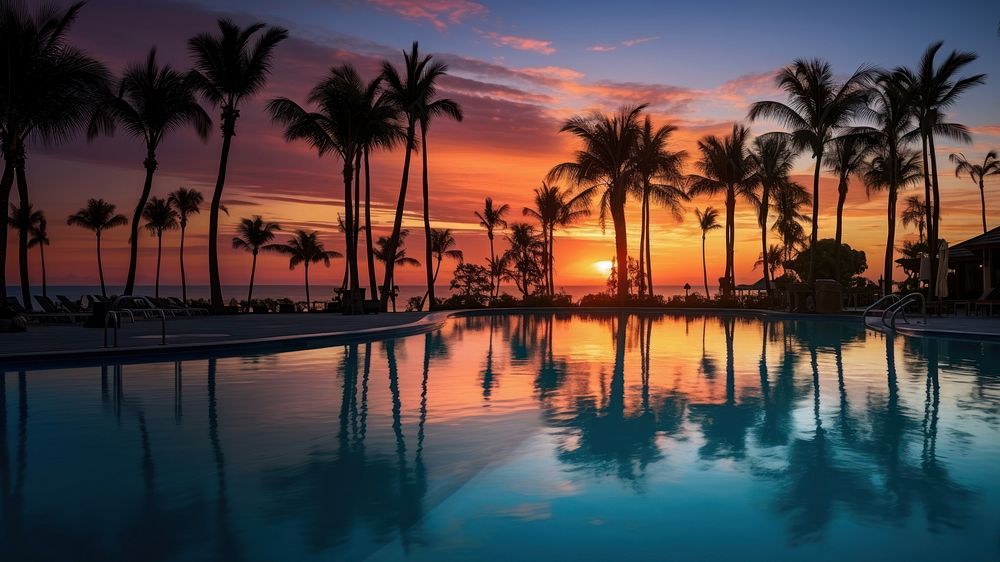 Resort tree sky outdoors. AI | Free Photo - rawpixel