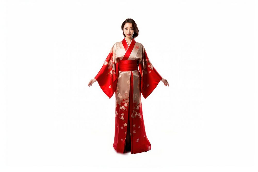 Tradional kimono woman wear fashion adult robe. AI generated Image by rawpixel.
