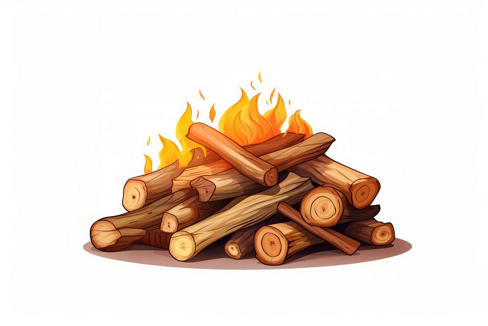 Fire wood fireplace bonfire. AI generated Image by rawpixel.