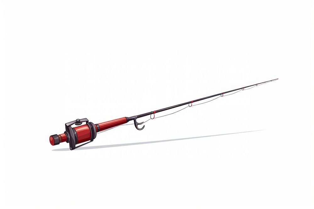 Fishing rod white background recreation outdoors. AI generated Image by rawpixel.