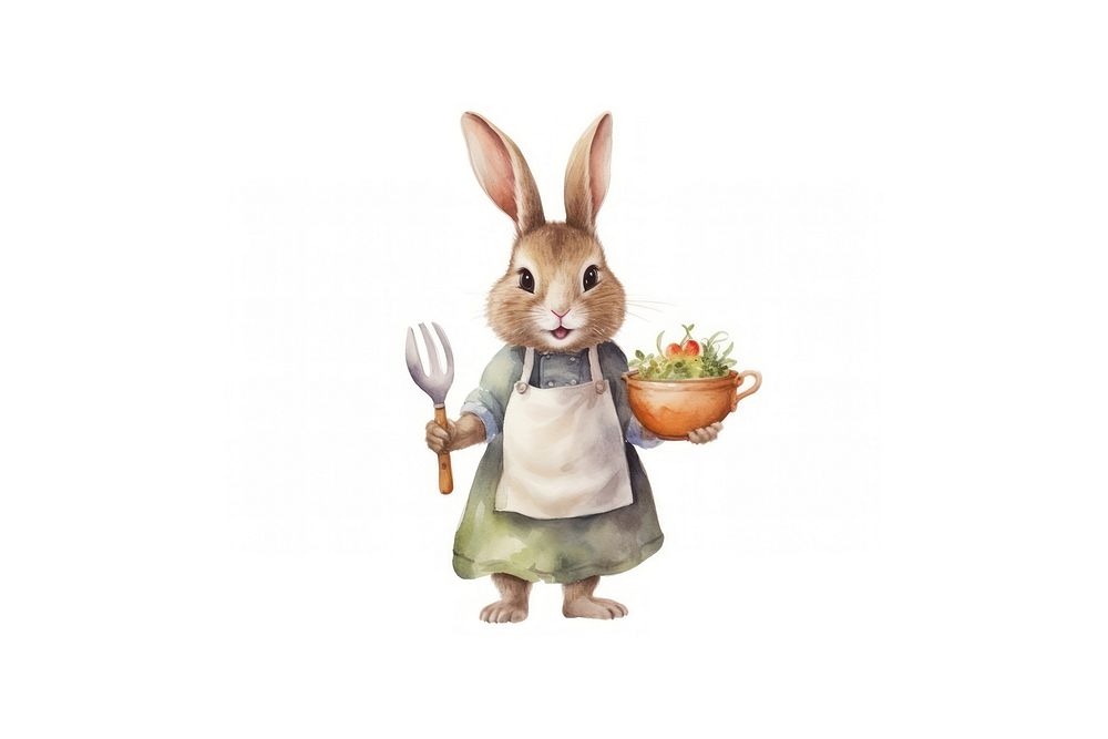 Kitchen apron figurine animal mammal. AI generated Image by rawpixel.
