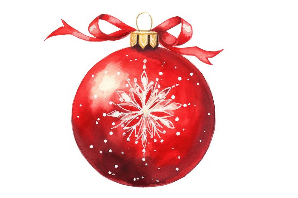 A christmas ball decoration white background illuminated. AI generated Image by rawpixel.