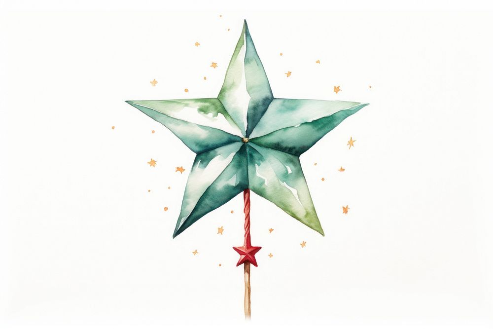 Star tree topper christmas plant leaf. AI generated Image by rawpixel.