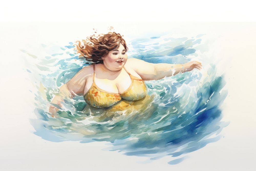 Sea swimming swimwear portrait. AI generated Image by rawpixel.