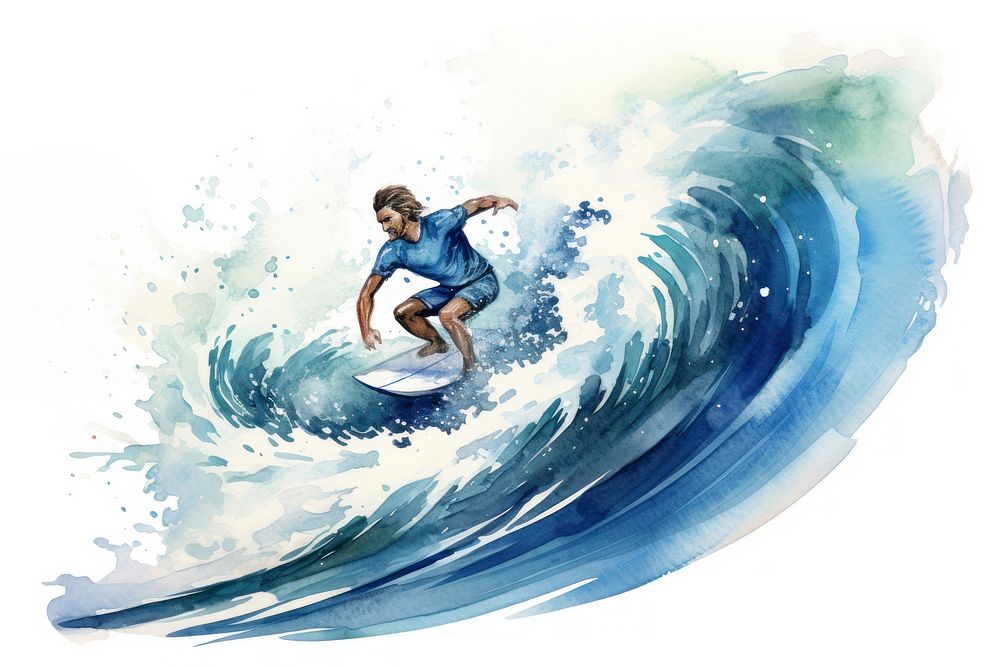 Surfing outdoors sports nature. AI generated Image by rawpixel.