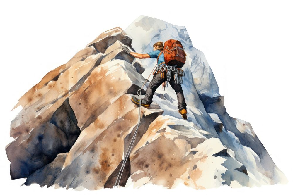 Climbing recreation adventure mountain. AI generated Image by rawpixel.