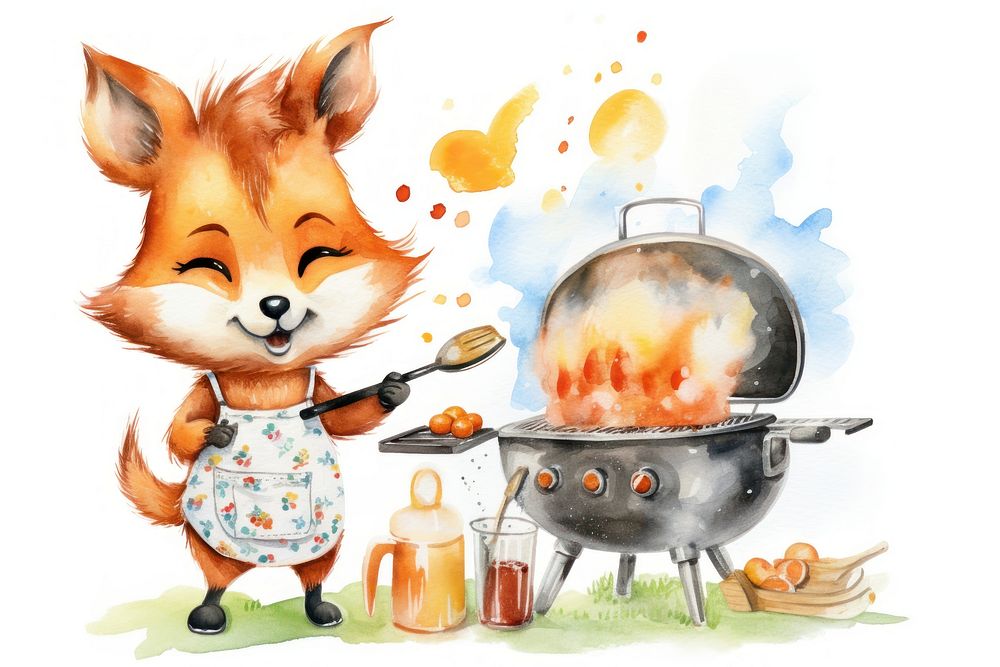 Fox food bbq freshness. AI generated Image by rawpixel.