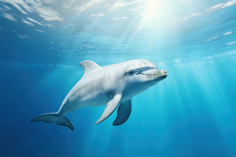 Dophin outdoors swimming dolphin. AI generated Image by rawpixel.